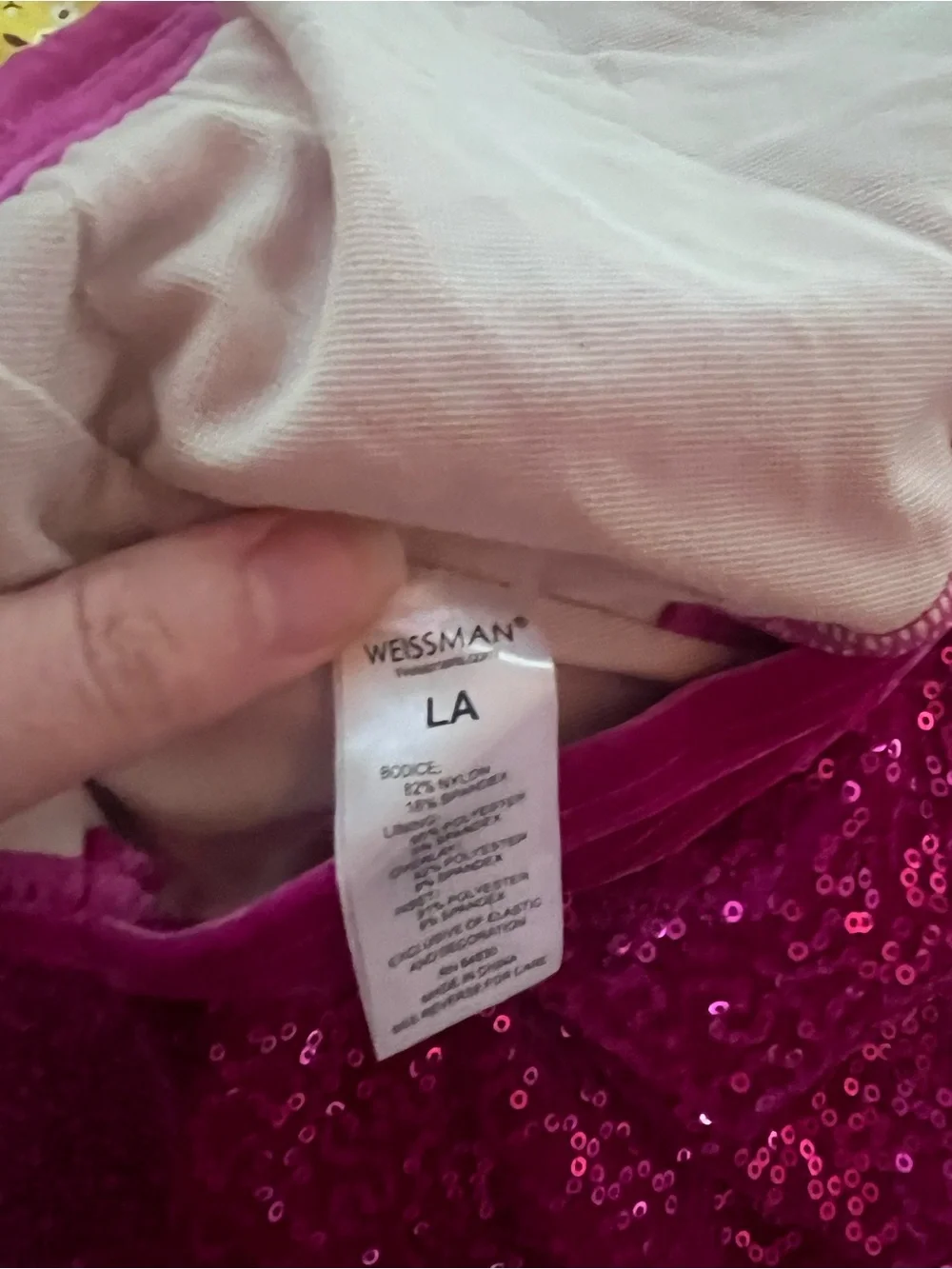 Weissman Hot Pink Sequin Jumpsuit with Cutout Front
